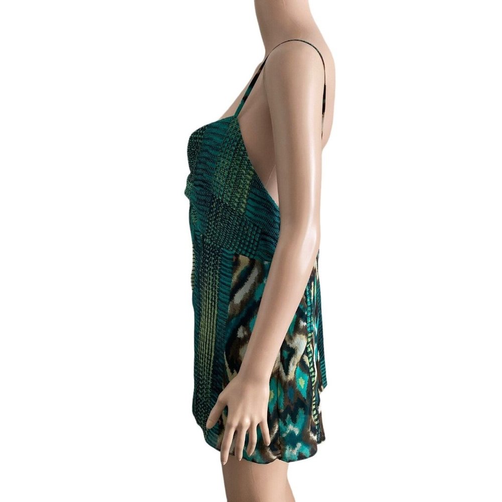 Lane Bryant Shirt Womens Size 20 Green Abstract Pullover Lightweight - Picture 3 of 11